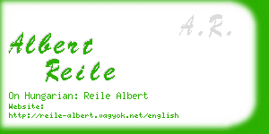 albert reile business card